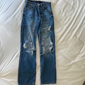 kids/teens 90s baggy ripped jeans